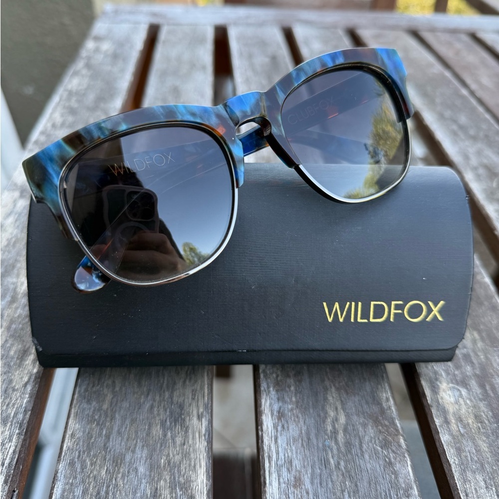 Wildfox Clubfox Blue and Brown Tortoise Sunglasses